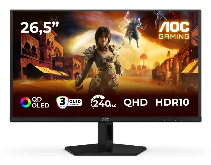 G4 Q27G41ZDF pantalla para PC 67,3 cm (26.5") 2560 x 1440 Pixeles Quad HD QD-OLED Negro, Rojo