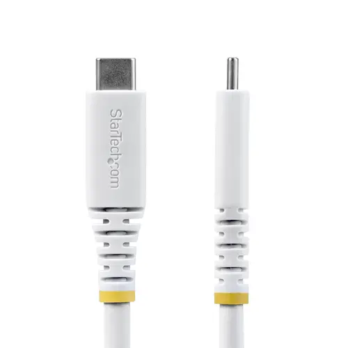 Cable USB4 2m - Cable USB-C Certificado USB-IF - 20Gbps - PD 240W EPR - 4K120 - DP 1.4 - Cable USB Tipo C - Recubrimiento de TPE - Blanco - Imagen 2