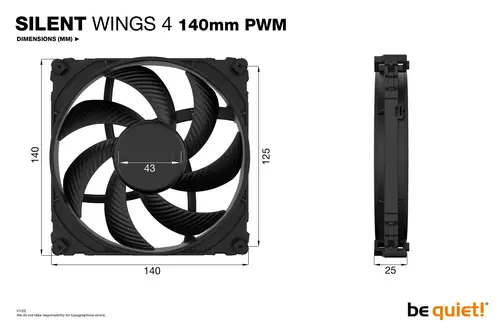 SILENT WINGS 4 | 140mm PWM Carcasa del ordenador Ventilador 14 cm Negro 1 pieza(s) - Imagen 5