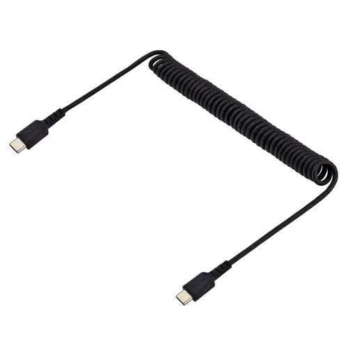 Cable de 1m de Carga USB C a USB C, Cable USB Tipo C Rizado de Carga Rápida y Servicio Pesado, Cable USB 2.0 USBC, de Fibra de Aramida Resistente, Negro - Imagen 3