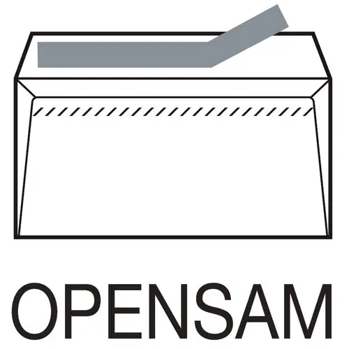 CAJA 500 SOBRES AMERICANO (115X225) OFFSET BLANCO 90 GRS. OPENSAM..