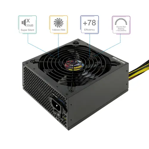 TQAPOLO-700SP unidad de fuente de alimentación 700 W 20+4 pin ATX ATX Negro - Imagen 2