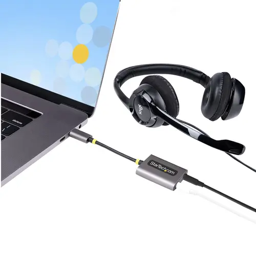 Divisor USB-C de Auriculares - Adaptador USB Tipo C a 2 Auriculares - Multiplicador para Dos Auriculares con Micrófono - DAC Externo 24 Bits USB C a Audio de 3,5mm - Imagen 9
