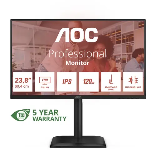 24E4U pantalla para PC 60,5 cm (23.8") 1920 x 1080 Pixeles Full HD LED Negro - Imagen 3