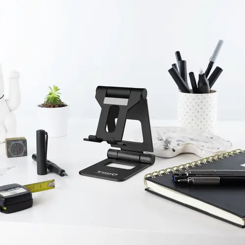 Soporte de sobremesa ajustable para teléfono / tablet hasta 10, Negro - Imagen 8