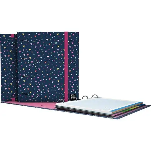 GRAFOPLÁS CARPETA ANILLAS MIXTAS 4X35 CARPEBOOK A4 C/RECAMBIO 90H 5X5 90GR CARTÓN FORRADO BITS&BOBS HEARTS