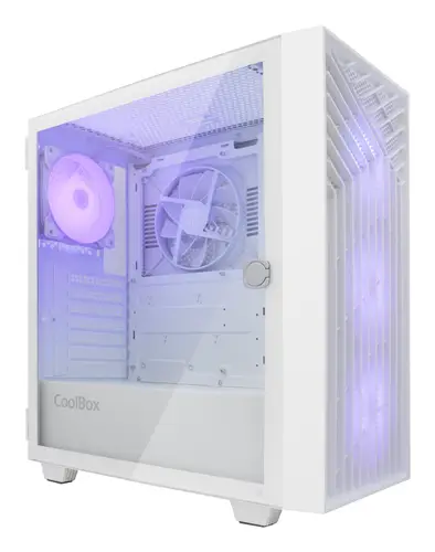 Coolbox Caja Gaming ATX GA300 GRIDLINE White