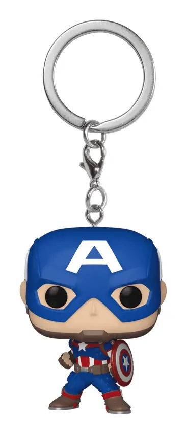 POP! KEYCHAIN Captain America Llavero de anilla Multicolor, Azul