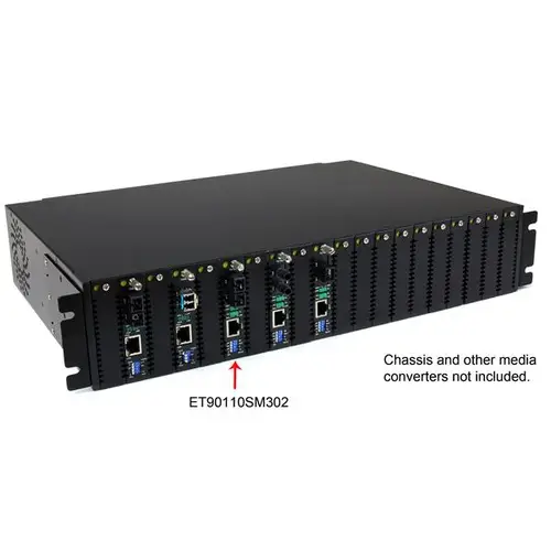 Conversor de Medios Ethernet 10/100 Mbps a Fibra Modo Único Monomodo Conector SC - 30km - Imagen 4