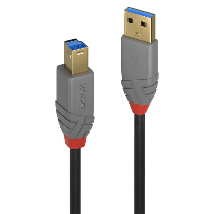 36743 cable USB USB 3.2 Gen 1 (3.1 Gen 1) 3 m USB A USB B Negro, Gris