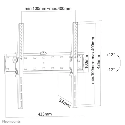 FPMA-W350BLACK Soporte de pared para TV 32-55" - inclinable - Imagen 15