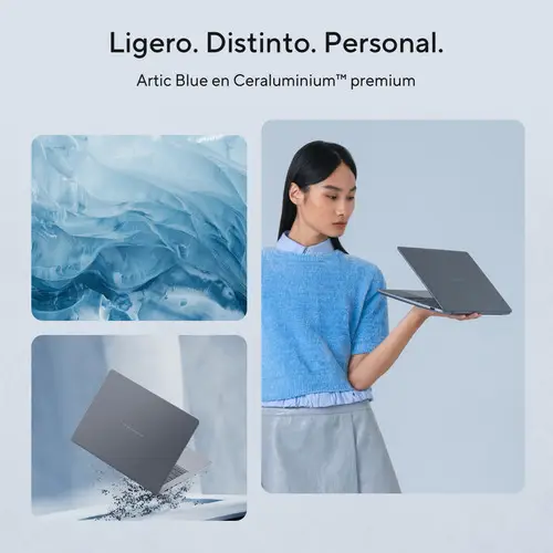 Zenbook 14 OLED UX3480AA-SU535W - Ordenador Portátil " WQXGA+ 120Hz (Intel Core Ultra 7 355, 24GB RAM, 512GB SSD, Graphics, Windows 11 Home) Azul ártico - Teclado QWERTY español - Imagen 5