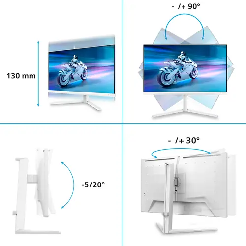 Evnia 6000 27M2N6501L/00 pantalla para PC 67,3 cm (26.5") 2560 x 1440 Pixeles Quad HD QD-OLED Blanco - Imagen 4