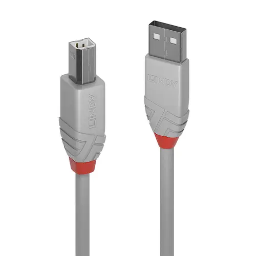 36682 cable USB USB 2.0 1 m USB A USB B Gris - Imagen 1