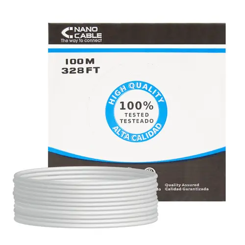 CABLE RED RJ45 CAT.6 FTP RIGIDO AWG24, 100 M - Imagen 1