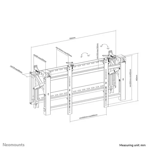 LED-VW2000BLACK Soporte de pared para videowall 32-75" - Pop-out - máx 70 kg - Imagen 17