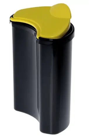 2000S AM cubo de basura Polipropileno (PP) Negro, Amarillo