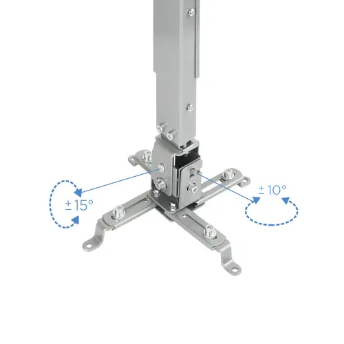 SOPORTE UNIVERSAL INCLINABLE DE TECHO PARA PROYECTOR PLATA - Imagen 3