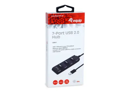 128957 hub de interfaz USB 2.0 480 Mbit/s Negro - Imagen 4