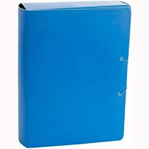 FABRISA CARPETA DE PROYECTOS 7CM FOLIO CIERRE DE BOTA C/GOMAS CARTÓN GOFRADO AZUL