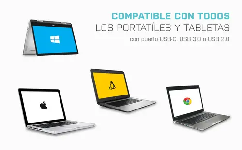 USB 3.0/USB-C Dual HDMI Docking Station - Imagen 9