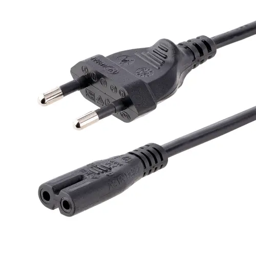 Cable de 1m de Alimentación para Portátiles, Enchufe UE a C7, 2,5A 250V, 18AWG, Cable de Repuesto para Cargador de Portátiles, Cable para Impresoras, Cable para Europa, UL - Imagen 1