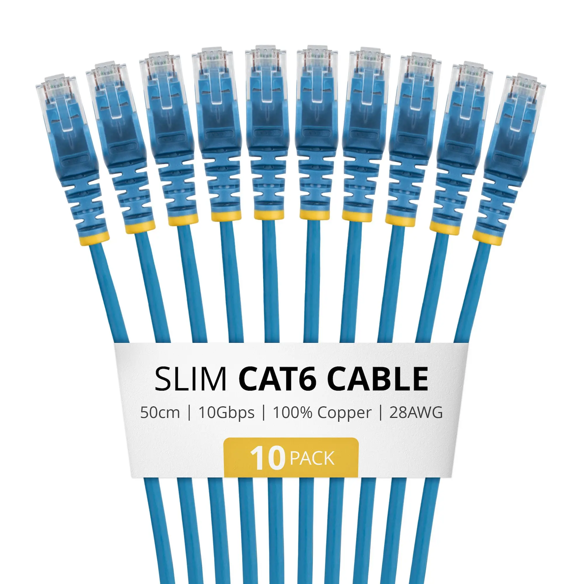 N6PAT50CMBLS10PK cable de red Azul 0,5 m Cat6 U/UTP (UTP)