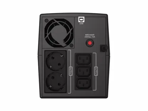 ZEUS08EM sistema de alimentación ininterrumpida (UPS) Línea interactiva 1,5 kVA 900 W 5 salidas AC - Imagen 2