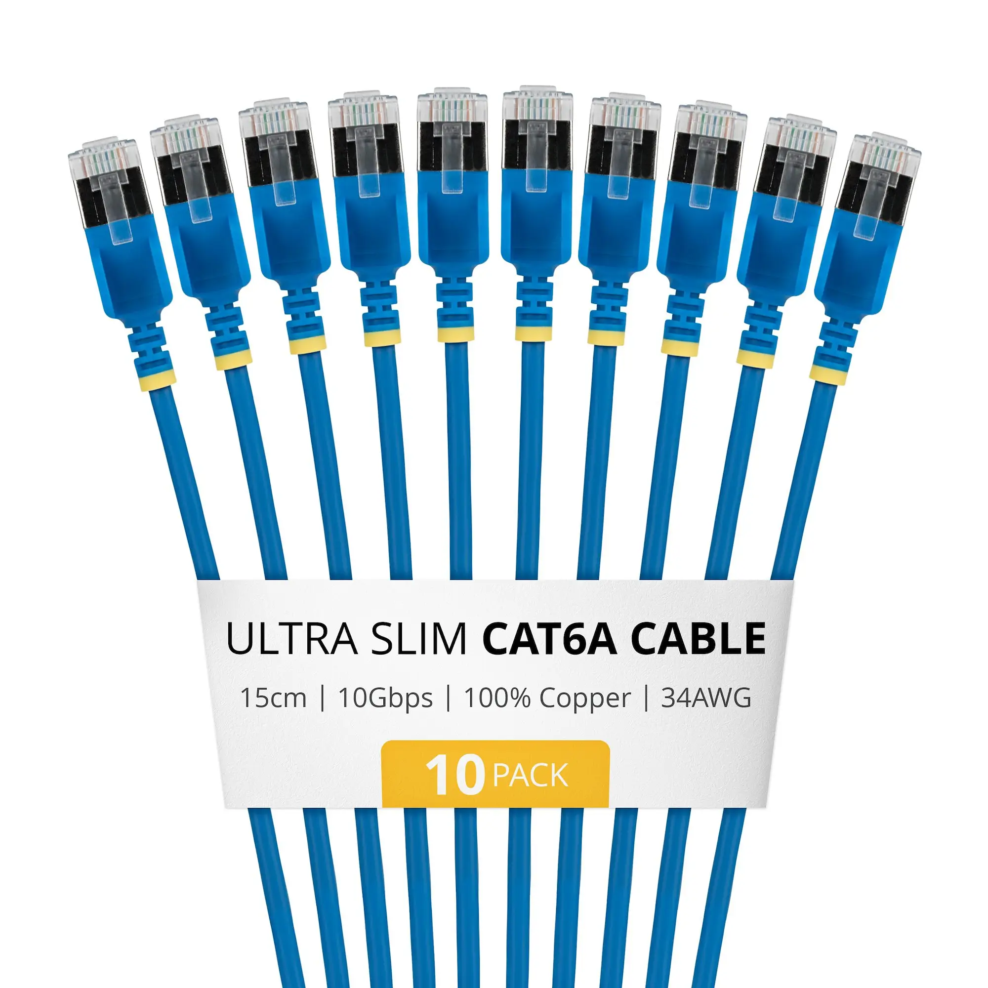 6ASTP34BLS15CM10PK cable de red Azul 0,15 m Cat6a U/FTP (STP) Alrededor