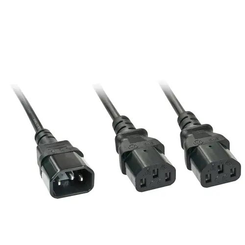 30039 cable de transmisión Negro 2 m C14 acoplador Acoplador C13 2 x - Imagen 1