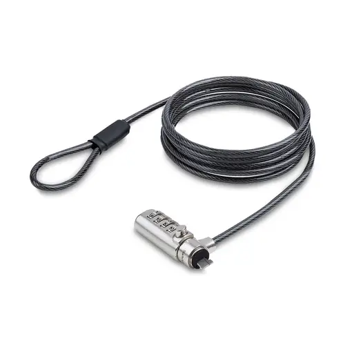 Cable de Seguridad Delgado de Portátil Compatible con K-Slot de 1,5m - Cable Antirrobo para Portátil con Candado de Combinación - Cable Resistente a los Cortes - Imagen 1