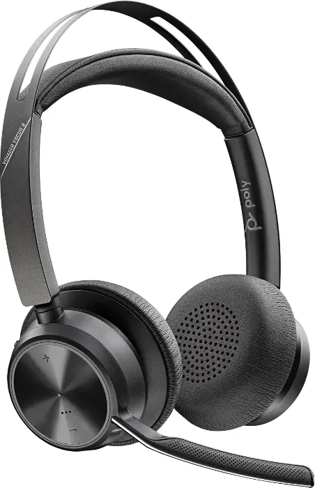 Voyager Focus 2 UC Auriculares Inalámbrico y alámbrico Diadema Oficina/Centro de llamadas USB tipo A Bluetooth Negro
