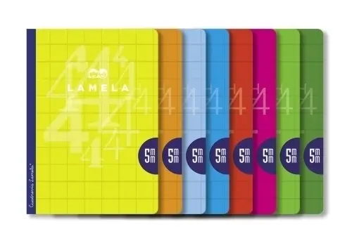 LAMELA LIBRETA GRAPADA 50H A4 90GR RAYADO 5MM CUBIERTA BÁSICA C/SURTIDOS - Pack de 10 unidades