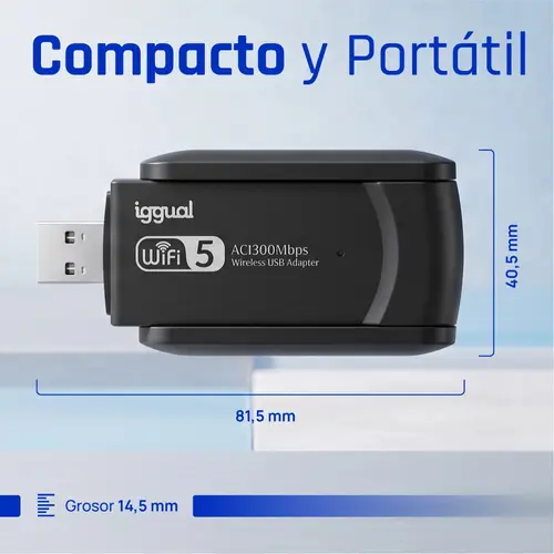 Adaptador USB Wifi 1300 Mbps dual 2.4G/5G - Imagen 12