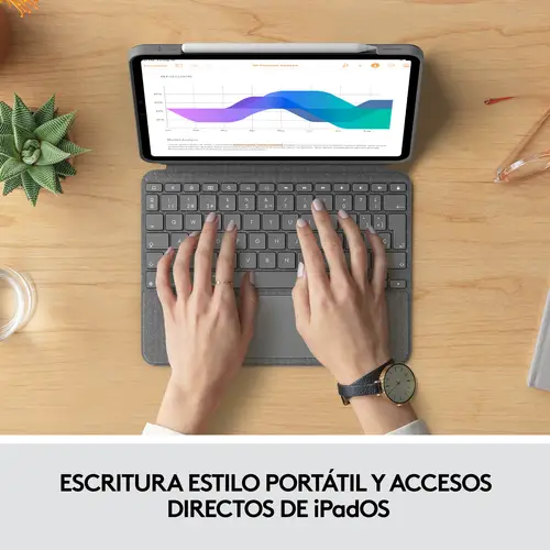 920-010145 teclado para móvil QWERTY Español Smart Connector Gris - Imagen 16