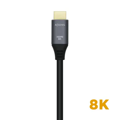 Cable HDMI V2.1 Ultra Alta Velocidad / HEC 8k@60Hz 48Gbps, A/M-A/M, Gris/Negro, 1.0m - Imagen 4