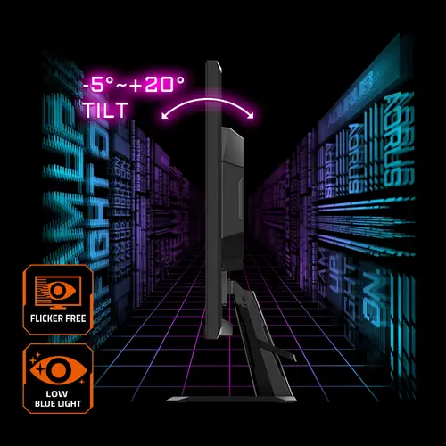 GS27F 27" Monitor de Juego FHD - 1920 x 1080, 165Hz, 1ms, 300 cd/m², FreeSync Premium, HDR Ready, HDMI 2.0, Displayport 1.4 - Imagen 10