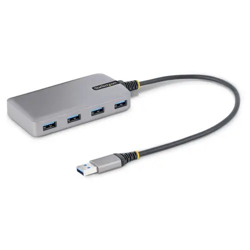 Hub USB de 4 Puertos - USB 3.0 de 5Gbps - Alimentado por el Bus - Concentrador de 4 Puertos USB-A con Alimentación Opcional - Ladrón USB Portátil - Cable 30cm - Imagen 1