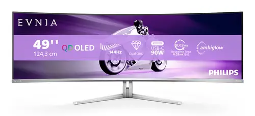 Evnia 8000 49M2C8900L/00 pantalla para PC 124,2 cm (48.9") 5120 x 1440 Pixeles Dual QHD QD-OLED Blanco - Imagen 5