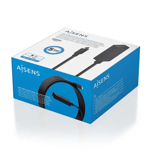 Cable USB 3.2 Gen1x1 prolongador con Amplificador, USB-C/M-USB-C/H, Negro, 5.0m - Imagen 6
