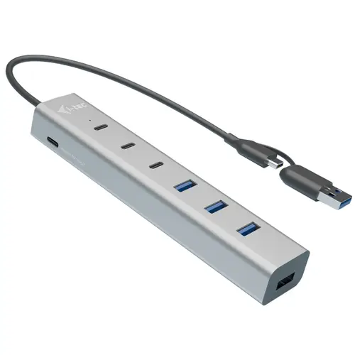 USB-C/USB-A Charging Metal HUB 7 port (3x USB-C, 4x USB-A) - Imagen 1