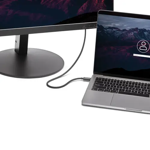 Cable Thunderbolt 3 Pasivo de 50cm - 40Gbps - PD 100W - Vídeo 4K/5K - Cable Thunderbolt - Certificado Thunderbolt - Compatible con USB4 / Modo Alt DP - Thunderbolt 4 - USB 3.2 - USB-C - Imagen 3