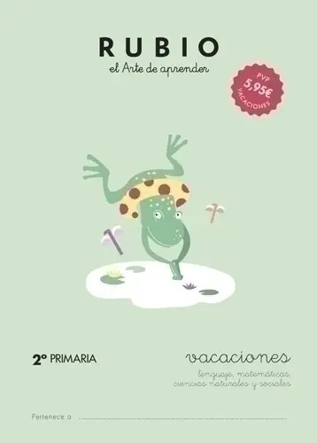 CUADERNO RUBIO A4 VACACIONES 2º PRIMARIA - Pack de 5 unidades