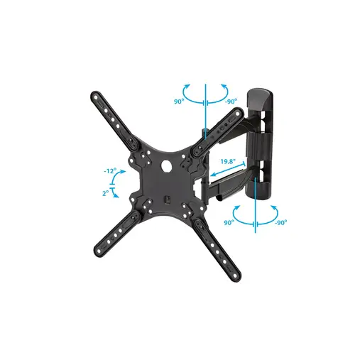Soporte de Pared para TV de Movimiento Completo - Pantallas VESA de 32"-55" (35kg) - Soporte Universal para Pantalla Plana de Perfil Bajo - Brazo Articulado Resistente Ajustable en Inclinación/Giro - Imagen 4
