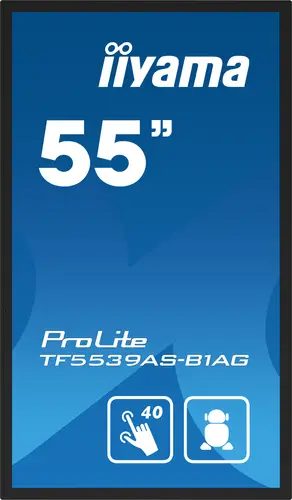 TF5539AS-B1AG pantalla de señalización Pantalla plana para señalización digital 138,7 cm (54.6") LED 500 cd / m² 4K Ultra HD Negro Pantalla táctil Procesador incorporado Android 24/7 - Imagen 2