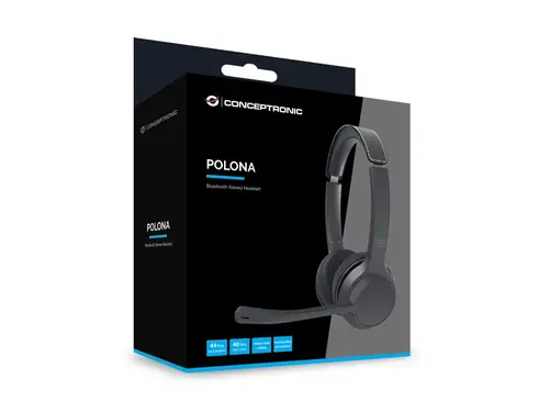 POLONA04B auricular y casco Auriculares Inalámbrico y alámbrico Diadema Llamadas/Música USB Tipo C Bluetooth Negro - Imagen 6