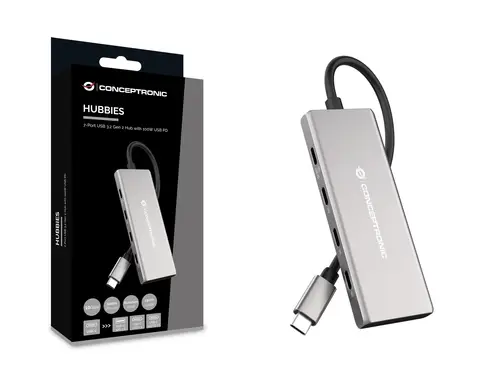 HUBBIES17G hub de interfaz USB 3.2 Gen 2 (3.1 Gen 2) Type-C 10000 Mbit/s Gris - Imagen 4