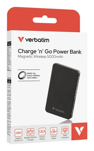 Charge 'n' Go Essentials 5000 mAh Cargador inalámbrico Negro - Imagen 3