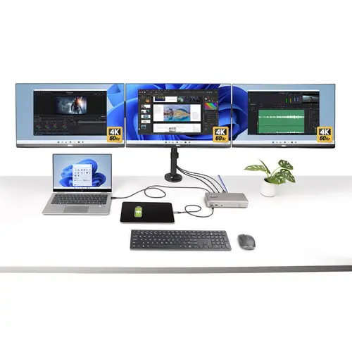 Docking Station USB4 para 3 Monitores 4K60 HDMI o DisplayPort - Dock USB Tipo C - Hub USB de 6 Puertos - Red Ethernet de 2,5GbE - PD 100W - Carga de Portátiles de 100W - sin Controladores - Imagen 7