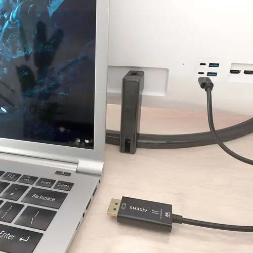 Cable Conversor Bidireccional USB-C A DISPLAYPORT 8K@60Hz, USB-C/M-DP/M, Negro, 1.8m - Imagen 4